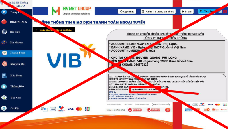 photo of 'Cảnh báo mạo danh HVNet Group để lừa đảo làm nhiệm vụ mua hàng nhận hoa hồng'