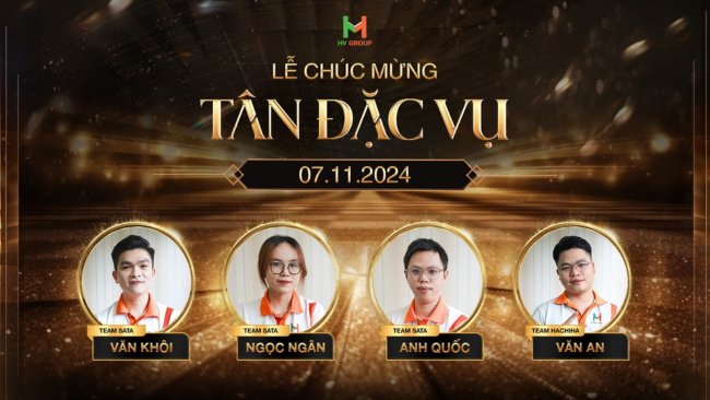 photo of 'HV GROUP VINH DANH 4 TÂN ĐẶC VỤ THÁNG 11/2024'