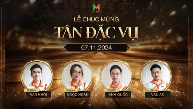 HV GROUP VINH DANH 4 TÂN ĐẶC VỤ THÁNG 11/2024